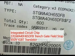 Integrierter Schaltkreislauf-Chip STGWA40H65DFB Trench Gate Field Stop 650V IGBT-Transistor
