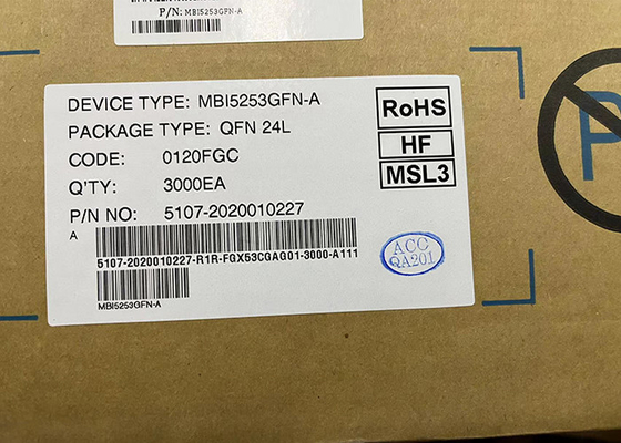 16 Chip der integrierten Schaltung des Kanal-MBI5253GFN-A PWM Constant Current LED des Fahrer-24QFN
