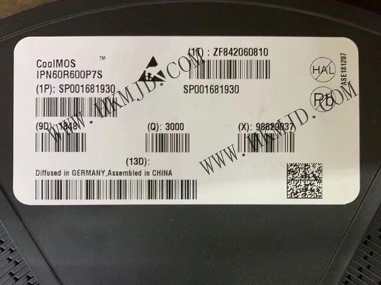 Integrierte Schaltkreischip IPN60R600PFD7S N-Kanal 6A MOSFET-Transistoren TO-261-4