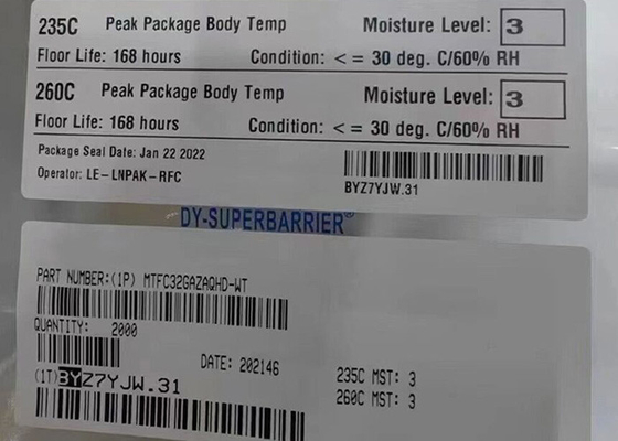 Speicher-IC Chip MTFC32GAZAQHD-WT 256Gbit FLASH - NAND-Speicher IC 153-VFBGA