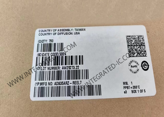 AD835ARZ Integrierte Schaltung Chip Spannungsausgang 4-Quadranten Multiplikatoren 250MHz Analog Multiplikatoren