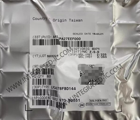 LPC4078FBD144 Mikrocontroller MCU 120MHz 32-Bit Mikrocontroller IC LQFP144 eingebettete MCU