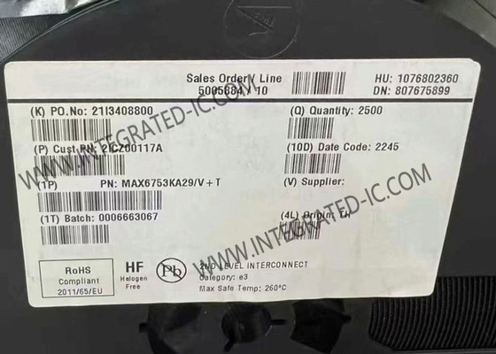 MAX6753KA29 Integrierter Schaltkreis Chip μP-Wiederherstellkreisläufe mit kondensatorverstellbarem Wiederaufsetzen/Watchdog-Timeout-Verzögerung