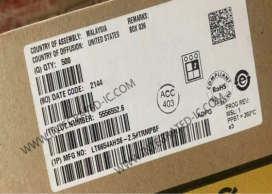 LT6654AHS6-2.5 Integrierter Schaltkreis-Chip Präzisions-Breitband-Versorgung Hohe Ausgangsleistung Rauscharm Referenz