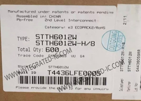 STTH6012W Integrierter Schaltkreis-Chip 1200V 60A Ultrafast-Hochspannungsdiode DO-247-2