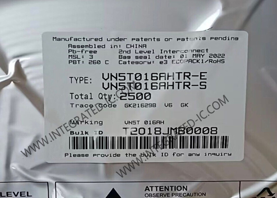 VN5T016AHTR Integrierter Schaltkreislauf Chip Einzelkanal Hochseite Treiber TO-252-7 Gate Treiber