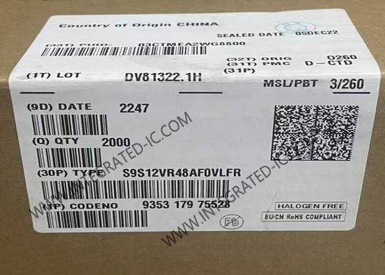 S9S12VR48AF0VLFR Mikrocontroller MCU 16-Bit 25MHz S12 MagniV Mikrocontroller IC 48-LQFP