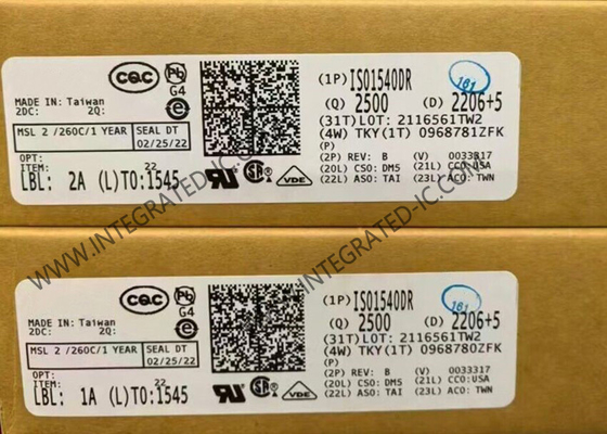 ISO1540DR Integrierter Schaltkreislauf 2500Vrms Niedrige Leistung bidirektionale I2C-Isolatoren