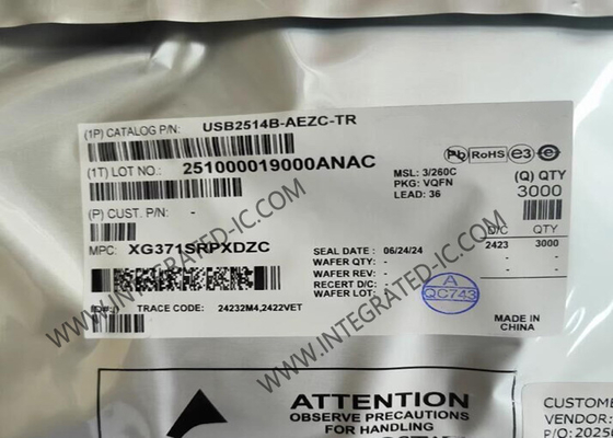 USB2514B-AEZC-TR Integrierter Schaltkreis Chip 4-Port USB 2.0 Hi-Speed Hub Controller VQFN36
