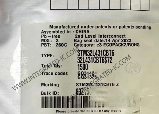 STM32L431CBT6 Mikrocontroller MCU Ultra-Low-Power ARM Cortex-M4 32-Bit 80MHz MCU