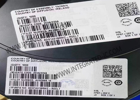 ADG1401BRMZ Integrierter Schaltkreis Chip 1Ω Einschaltwiderstand iCMOS SPST Schalter