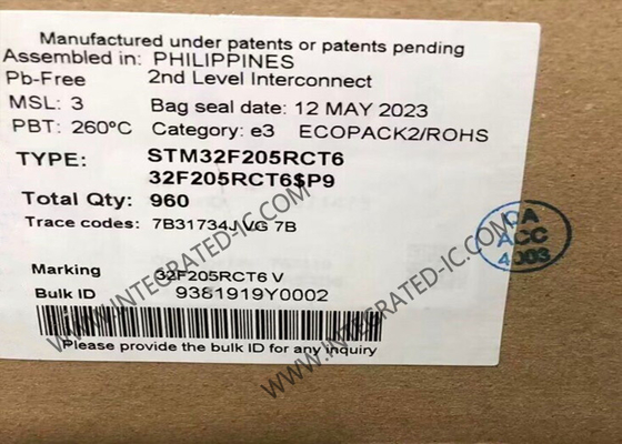 IC brechen ARM STM32F205RCT6 Mikroregler - M3-Zusammenhang 256kB ARM Cortex MCU 32BIT ab