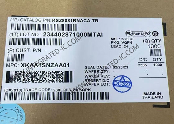 KSZ8081RNACA Ethernet IC 10/100 BASE-TX-Transceiver mit RMII-Unterstützung