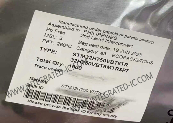 STM32H750VBT6TR Mikrocontroller MCU 32Bit Mikrocontroller 480MHz MCU der Serie STM32H7