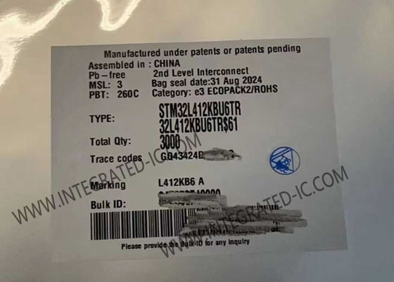 32UFQFN Mikroregler ICs 80MHz des Mikroregler-MCU STM32L412KBU6 Hochleistung