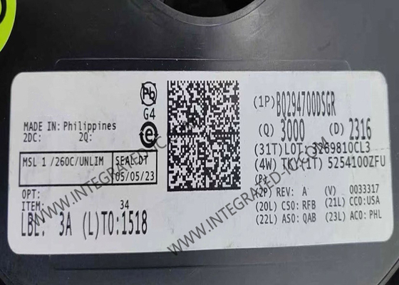 BQ294700DSGR Integrierter Schaltkreis-Chip Überspannungsschutz mit externem Verzögerungskondensator