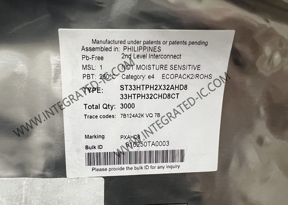 ST33HTPH2X32AHD8 Integrierter Schaltkreislauf Chip SPI Schnittstelle Langfristige Evolution TPM 2.0 Gerät