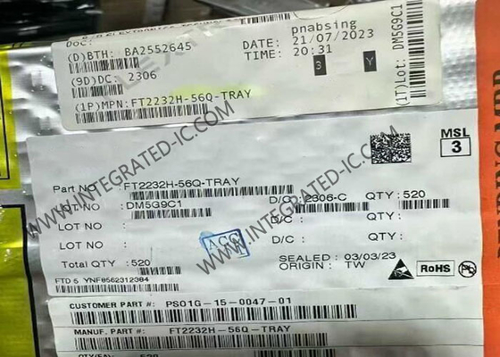 Integrierter Schaltkreis-Chip FT2232H-56Q 70mA Dual High Speed USB-Controller VQFN56