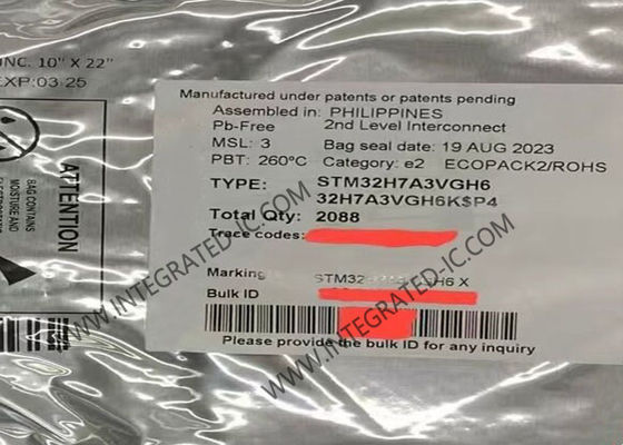 STM32H7A3VGH6 Microcontroller MCU 32-Bit 280MHz ARM Cortex-M7 Microcontroller 100-TFBGA