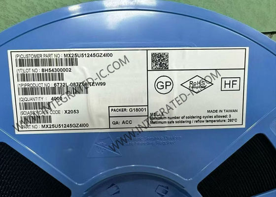 MX25U51245GZ4I00 Speicher-IC-Chip 512Mbit Serial NOR Flash-Speicherchip WDFN8