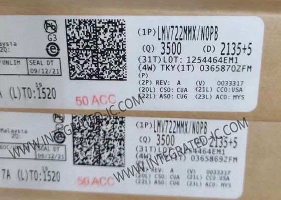 LMV722MMX 10MHz 2-Kanal-Operationsverstärker-IC-Chip mit 2,2V bis 5,5V Versorgungsspannungsbereich