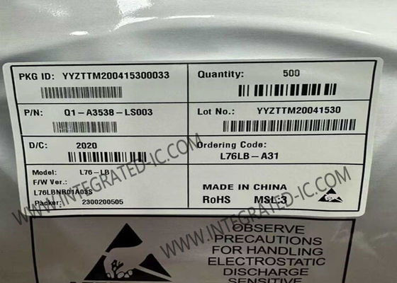 L76LB-A31 Drahtloses Kommunikations-GNSS-Modul 2,8 V bis 4,3 V mit 33 Tracking-Kanälen und 99 Erfassungskanälen