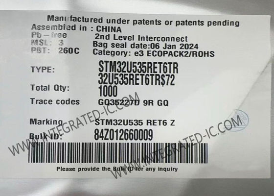 STM32U535RET6 Mikrocontroller MCU Ultra-Niedrigleistung mit FPU Arm Cortex-M33 MCU mit TrustZone
