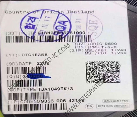 TJA1049TK Integrierter Schaltkreis-Chip 5Mbit/s High-Speed CAN-Transceiver mit 300 mV Empfänger-Hysterese und 4,75 V ~ 5,25 V Versorgungsspannung