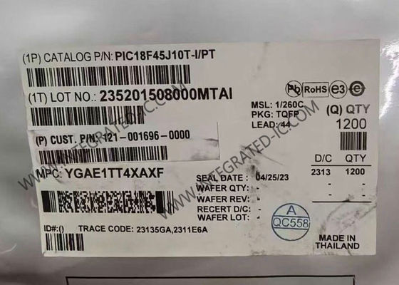 PIC18F45J10T-I/PT Mikrocontroller MCU 8-Bit 40MHz mit 32 kB Programmspeicher