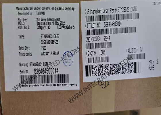 brechen einkernige Mikroregler 32Bit Mikroregler MCU STM32G031C6T6 48-LQFP ab