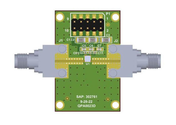 QPA0023DEVB Eingebettete Lösungen 6 GHz bis 18 GHz 1W-Treiberverstärker Bewertungsgremium