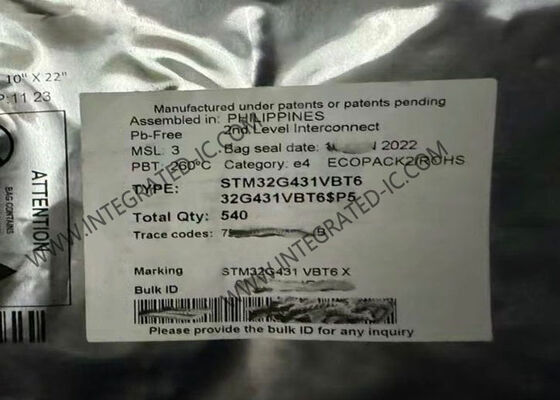 Mikroregler MCU 100LQFP 32Bit der Hochleistungs-STM32G431VBT6 einkernig