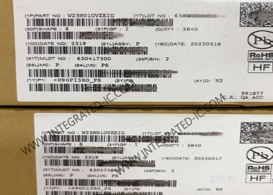 W25N01GVZEIG 1 Gbit 104MHz SPI-Schnittstelle SLC NAND-Flash-Speicher-IC-Chip