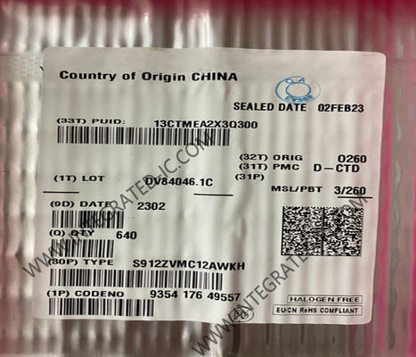 S912ZVMC12AWKH 16-Bit Mikrocontroller MCU mit 50 MHz Geschwindigkeit, 128 KB Flash-Speicher und 31 I/O-Pins für Motorsteuerung