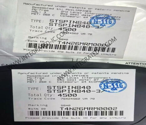 STSPIN840 Integrierter Schaltkreis Chip Kompakter Dualer Bürsten-Gleichstrommotortreiber mit 1,5 A Ausgangsstrom und 7 V bis 45 V Betriebsspannung