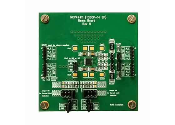 NCV47411PAAJGEVB Embedded Solutions 100mA Dual Channels Linear Voltage Regulator Evaluation Board