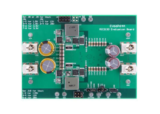 EV66P64A Embedded Solutions MIC2133 2-Phasen Synchron-Abwärtswandler Evaluierungskarte