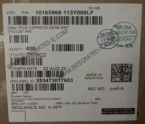 10165968-113Y000LF 1.1A PCI Express Gen 6 Card Edge Connector 164POS für die Hochgeschwindigkeitsdatenübertragung