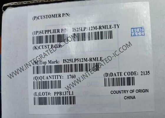 IS25LP512M-RMLE-TY Speicher-IC-Chip 512Mbit Serielle NOR-Flash-Speicher-Chip mit 133 MHz-Uhrfrequenz und SPI - Quad I/O-Schnittstelle