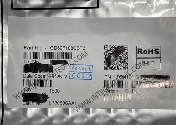 GD32F103CBT6 32-Bit Mikrocontroller MCU mit 108MHz ARM Cortex-M3 Core im LQFP48 Gehäuse für industrielle Anwendungen