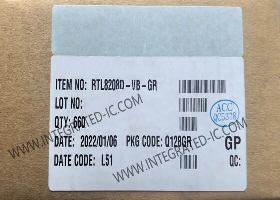 RTL8208D-VB-GR Ethernet-IC Achtkanal 8-Port 10/100Mbps Ethernet-Transceiver mit RS8MII-Schnittstelle