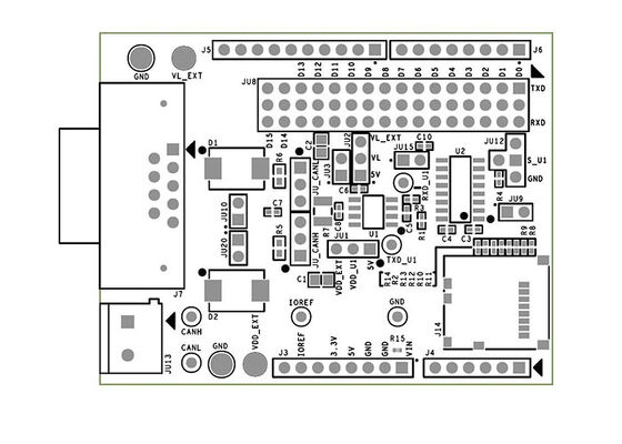 MAX13053AESHLD Eingebettete Lösungen CANbus-Schnittstelle Arduino-Plattform-Evaluierung Expansionsbrett