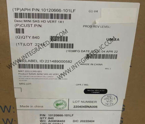 10120666-101LF Mini-SAS HD Connector 16 Position mit 6 Gb/s und 12 Gb/s Datenraten und Gold-Kontakt-Finish