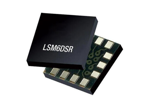 LSM6DSR Sensor IC 6-Achsen Trägheitsmodul mit 4000 dps Gyroskop hohe Temperaturstabilität und Smart FIFO bis zu 9 kbyte