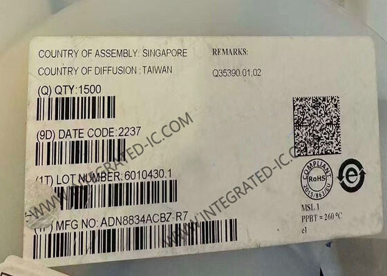 ADN8834ACBZ Integrierter Schaltkreislauf Chip 1.5A Ausgangsstrom TEC-Regler für die thermoelektrische Kühlschaltanlage mit 2,7V ~ 5,5V Versorgungsspannung