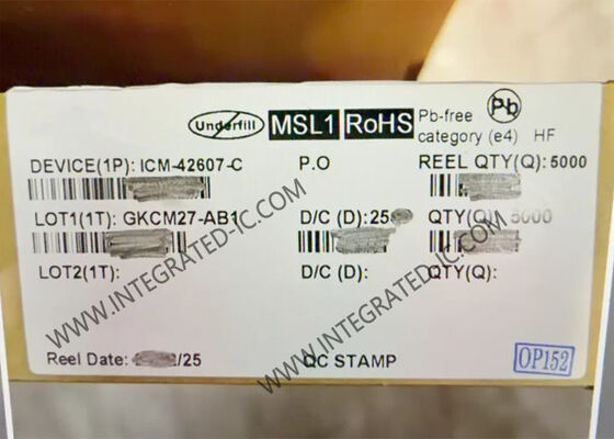 ICM-42607-C Hochleistungs-6-Achsen-MEMS-Bewegungssensor-IC mit geringem Stromverbrauch und 16-Bit-ADC-Auflösung