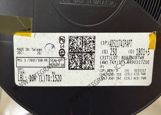 ADS1174IPAPT Integrierter Schaltkreislauf-Chip 16-Bit-Analog-Digitalumwandler HTQFP-64