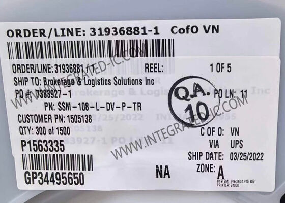 SSM-108-L-DV-P-TR-Anschlüsse 0,100" Pitch-PCB-Steckstreifen 16POS Board-to-Board-Anschlüsse