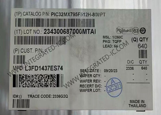 PIC32MX795F512H-80I/PT Mikrocontroller MCU 32-Bit 80MHz PIC32MX Mikrocontroller
