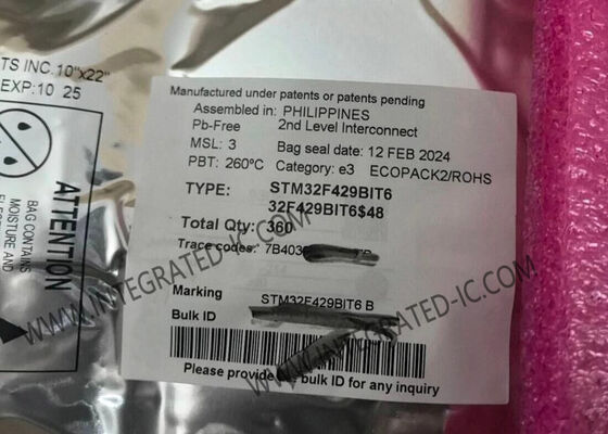 STM32F429BIT6 Mikrocontroller MCU 32Bit Single Core 180MHz im LQFP208-Gehäuse